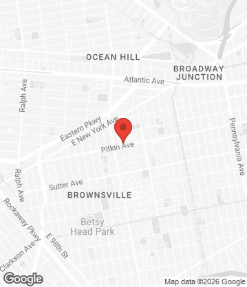 Map of Kansas Chicken and Burger - 1719 Pitkin Ave, Brooklyn, NY, 11212, US